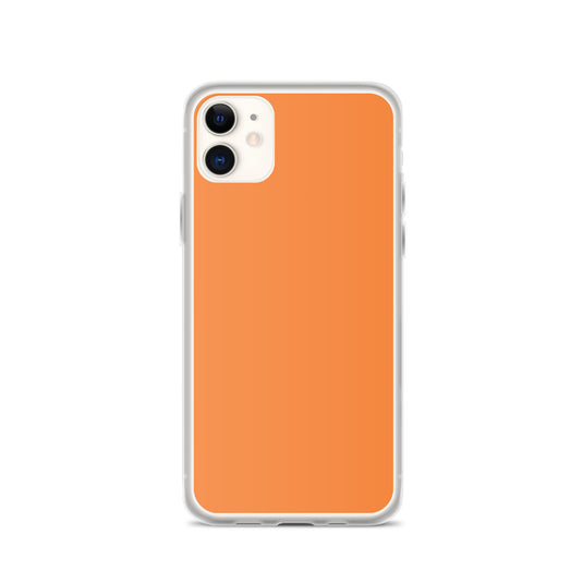 Plain Color Flamenco Orange iPhone Case Clear Bump Resistant Flexible CREATIVETECH