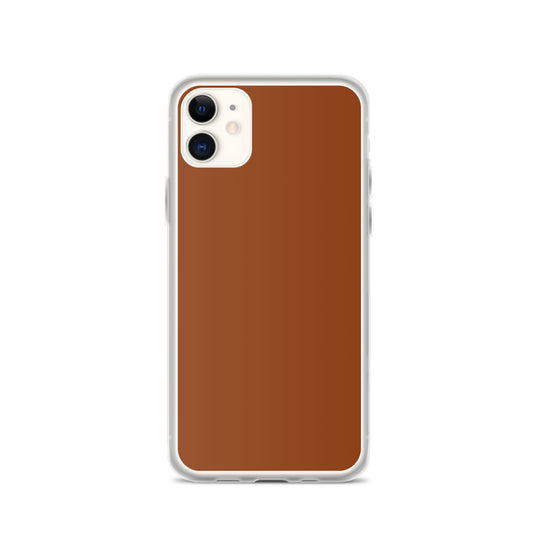 Plain Color Saddle Brown iPhone Case Clear Bump Resistant Flexible CREATIVETECH