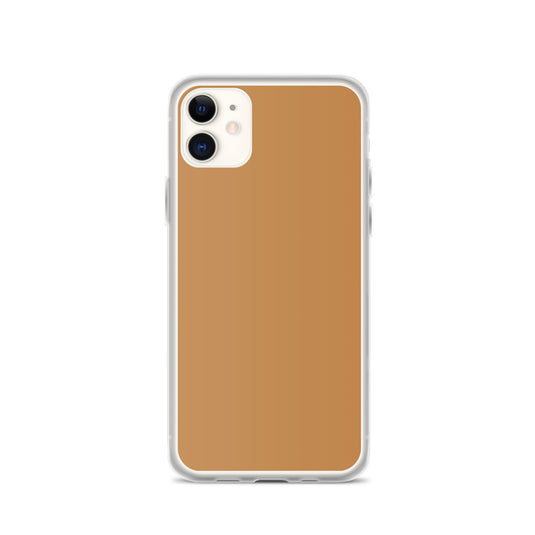 Plain Color Nude Yellow Brown iPhone Case Clear Bump Resistant Flexible CREATIVETECH