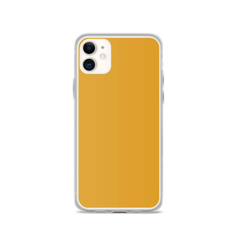 Load image into Gallery viewer, Plain Color Buttercup Orange Brown iPhone Case Clear Bump Resistant Flexible CREATIVETECH