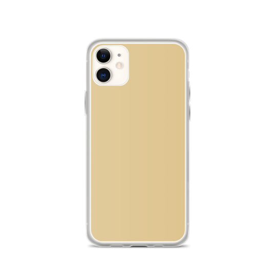 Plain Color New Orleans Beige Brown iPhone Case Clear Bump Resistant Flexible CREATIVETECH