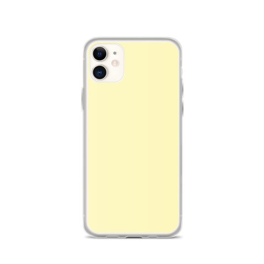 Plain Color Cumulus Yellow iPhone Case Clear Bump Resistant Flexible CREATIVETECH