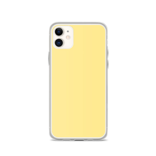 Plain Color Vis Vis Yellow iPhone Case Clear Bump Resistant CREATIVETECH