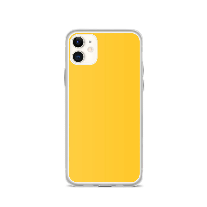 Load image into Gallery viewer, Plain Color Yellow iPhone Case Clear Bump Resistant CREATIVETECH