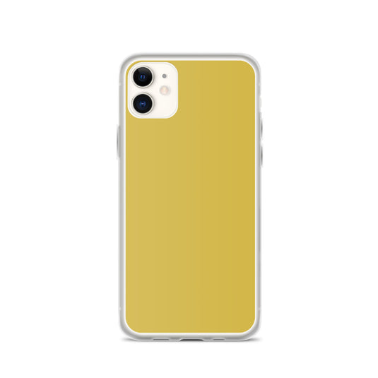 Plain Color Old Gold Yellow iPhone Case Clear Bump Resistant CREATIVETECH