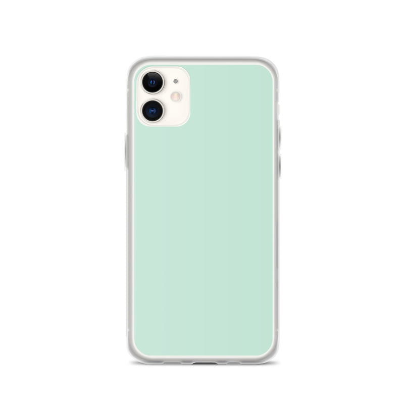 Load image into Gallery viewer, Plain Color Aero Green iPhone Case Clear Bump Resistant CREATIVETECH