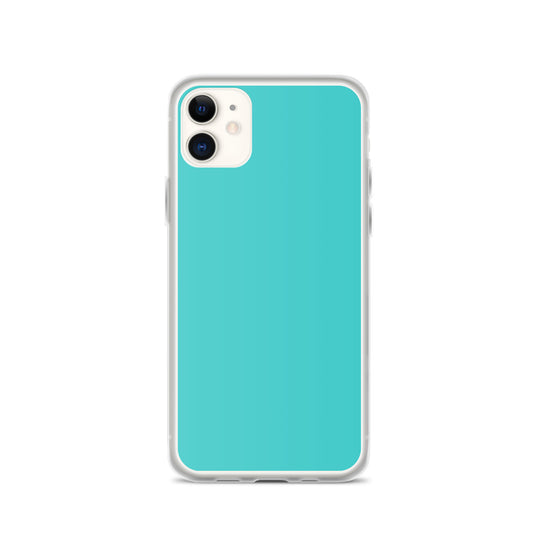 Plain Color Turquoise Blue iPhone Case Clear Bump Resistant CREATIVETECH