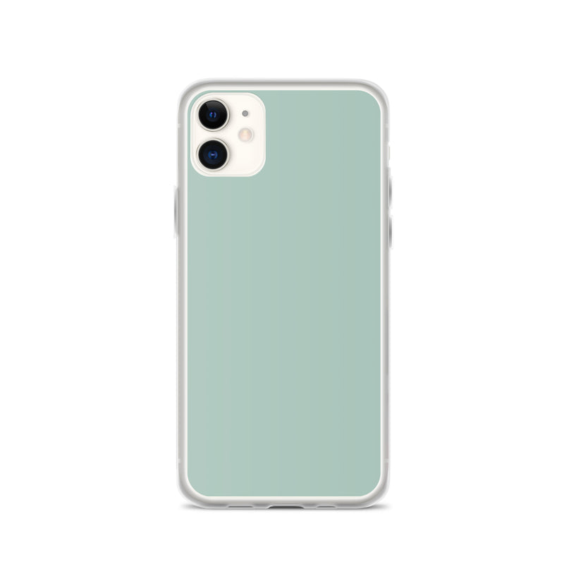 Load image into Gallery viewer, Plain Color Opal Green Blue iPhone Case Clear Bump Resistant CREATIVETECH