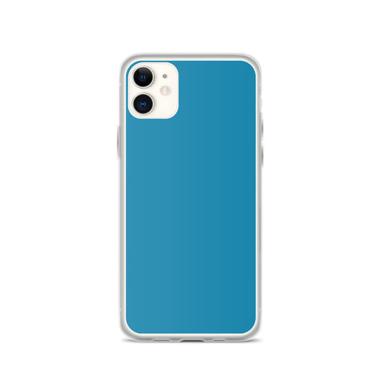 Plain Color Pelurous Blue iPhone Case Clear Bump Resistant CREATIVETECH