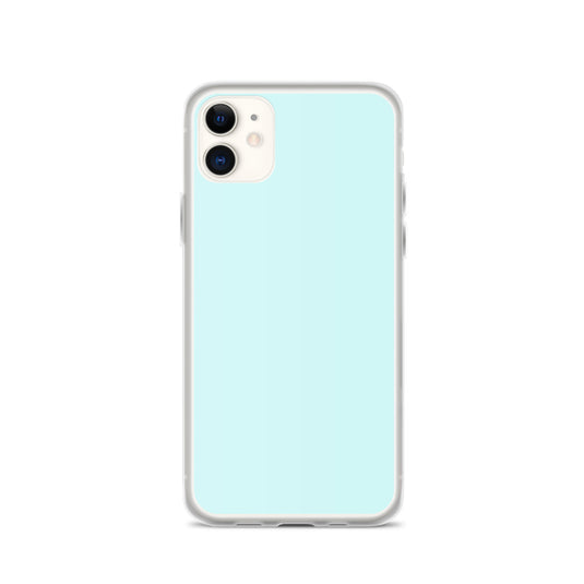 Plain Color Light Cyan Blue iPhone Case Clear Bump Resistant CREATIVETECH