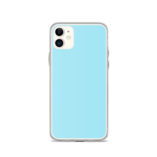 Plain Color Blizzard Blue iPhone Case Clear Bump Resistant CREATIVETECH