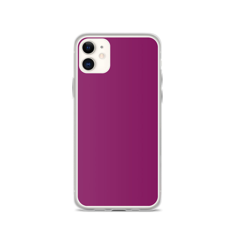 Load image into Gallery viewer, Eggplant Purple iPhone Clear Thin Case Plain Color CREATIVETECH