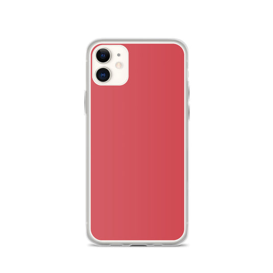 Light Mandy Red iPhone Clear Thin Case Plain Color CREATIVETECH