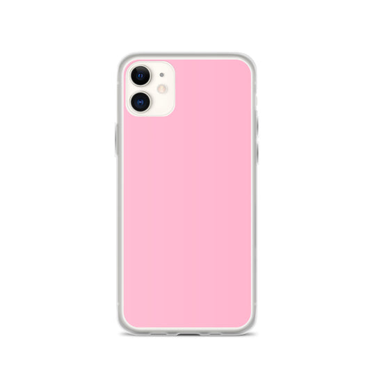 Cotton Candy Pink iPhone Clear Thin Case Plain Color CREATIVETECH