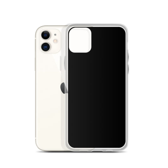 Plain Color Black iPhone Case Clear Bump Resistant Flexible CREATIVETECH