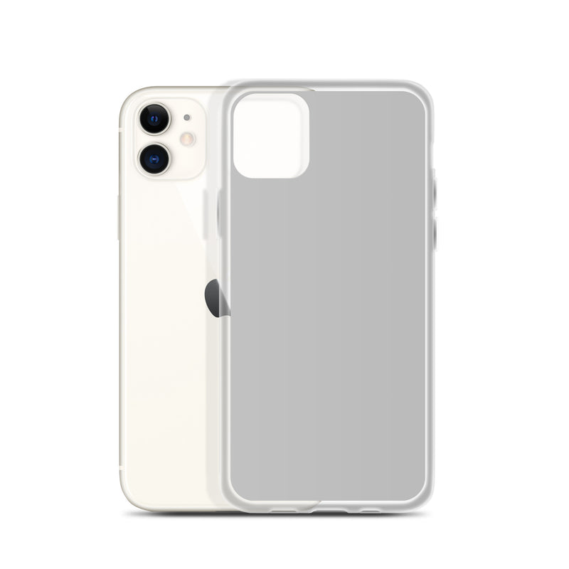Load image into Gallery viewer, Plain Color Silver Grey iPhone Case Clear Bump Resistant Flexible CREATIVETECH