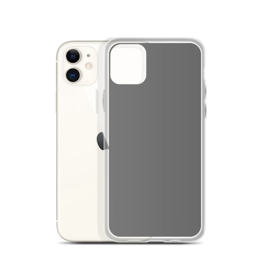 Plain Color Grey iPhone Case Clear Bump Resistant Flexible CREATIVETECH