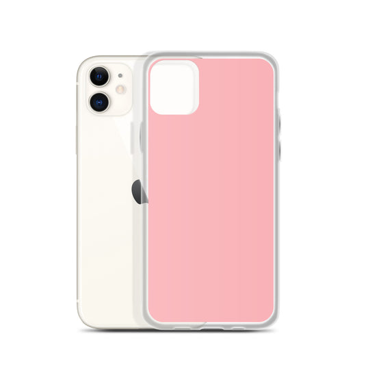 Plain Color Light Pink iPhone Case Clear Bump Resistant Flexible CREATIVETECH