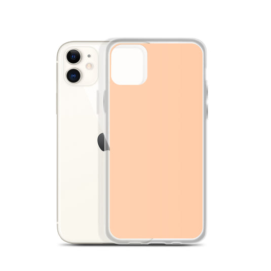 Plain Color Peach Orange iPhone Case Clear Bump Resistant Flexible CREATIVETECH