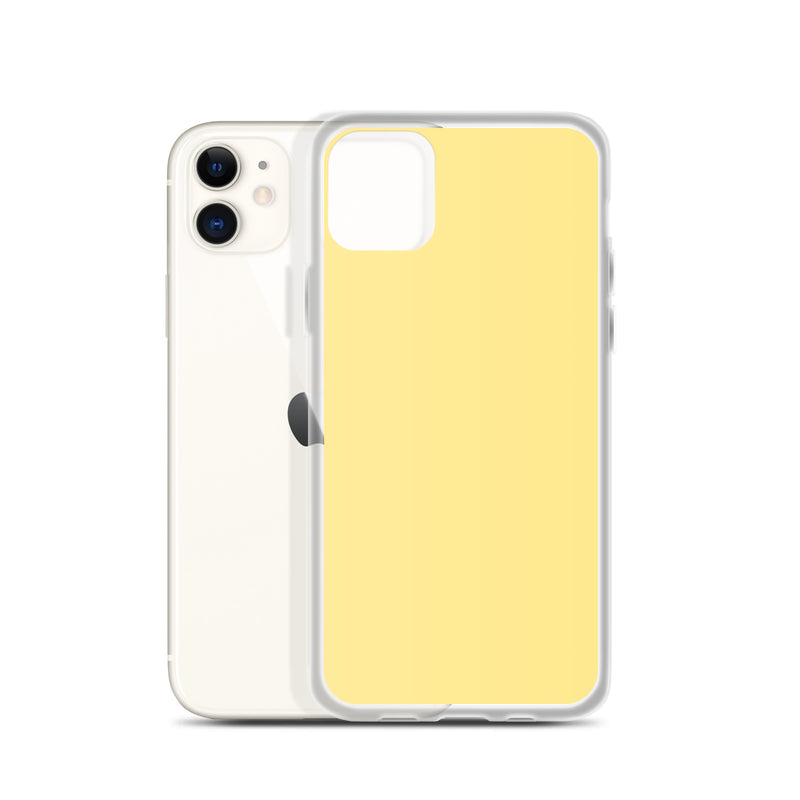 Load image into Gallery viewer, Plain Color Vis Vis Yellow iPhone Case Clear Bump Resistant CREATIVETECH
