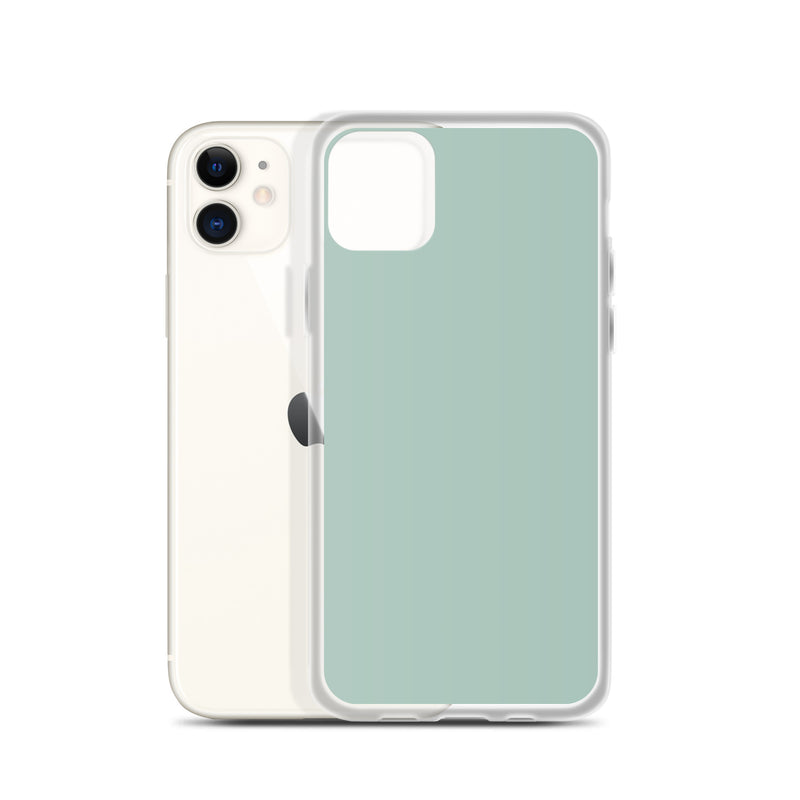 Load image into Gallery viewer, Plain Color Opal Green Blue iPhone Case Clear Bump Resistant CREATIVETECH
