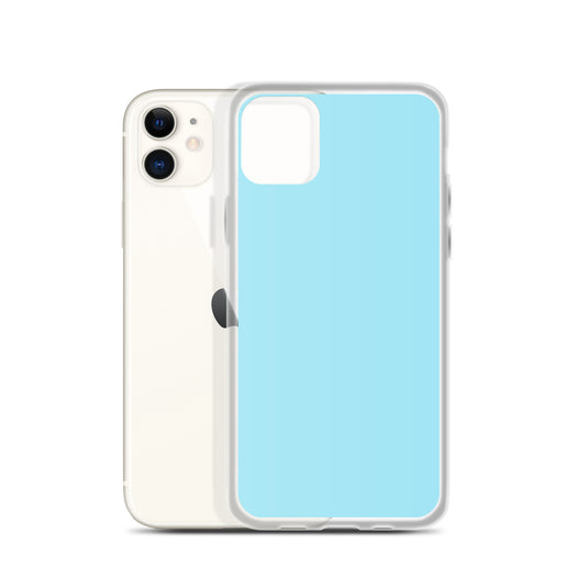 Plain Color Blizzard Blue iPhone Case Clear Bump Resistant CREATIVETECH