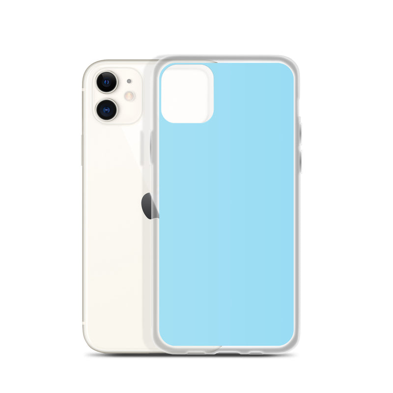 Load image into Gallery viewer, Plain Color Columbia Blue iPhone Case Clear Bump Resistant CREATIVETECH