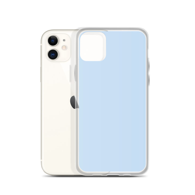 Load image into Gallery viewer, Plain Color Pattens Blue iPhone Case Clear Bump Resistant CREATIVETECH
