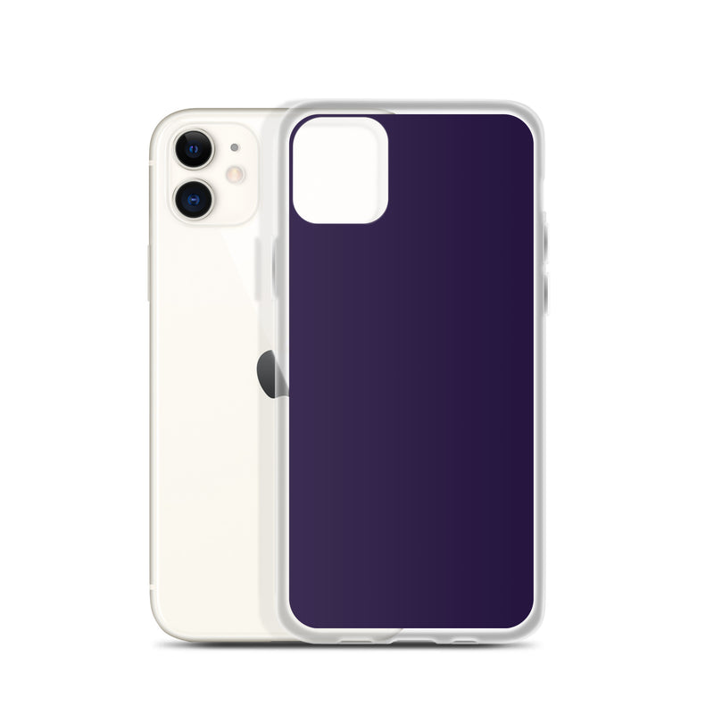 Load image into Gallery viewer, Tolopea Dark Purple iPhone Clear Thin Case Plain Color CREATIVETECH
