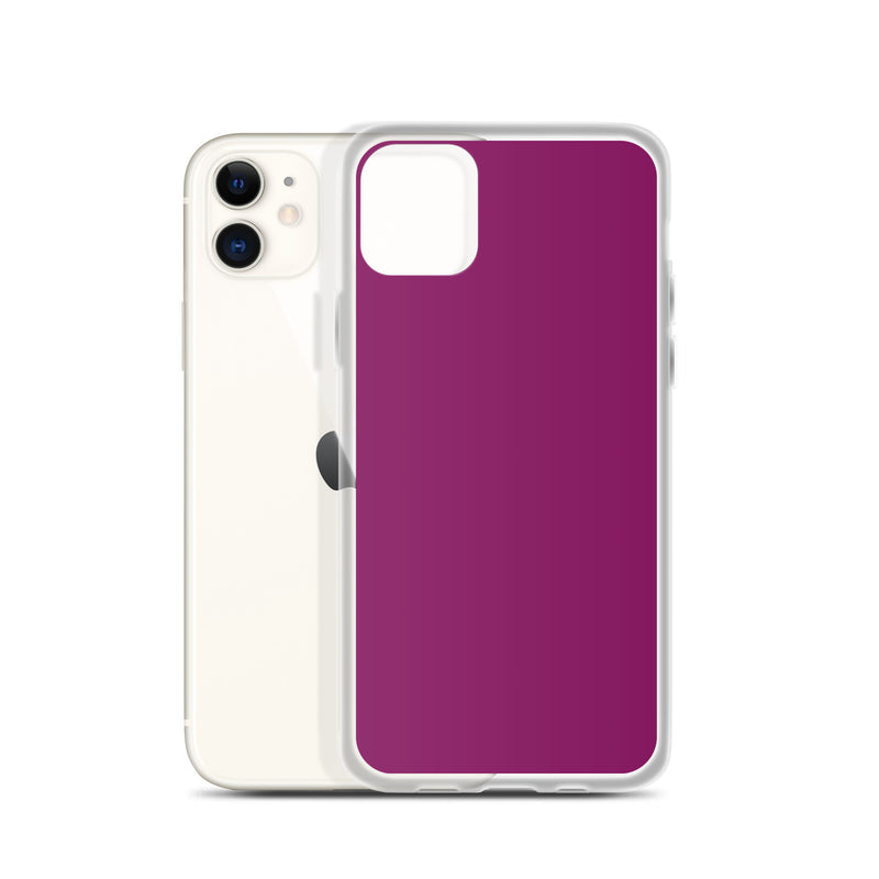 Load image into Gallery viewer, Eggplant Purple iPhone Clear Thin Case Plain Color CREATIVETECH