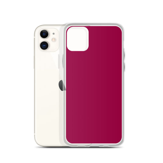 Light Burgundy Red iPhone Clear Thin Case Plain Color CREATIVETECH
