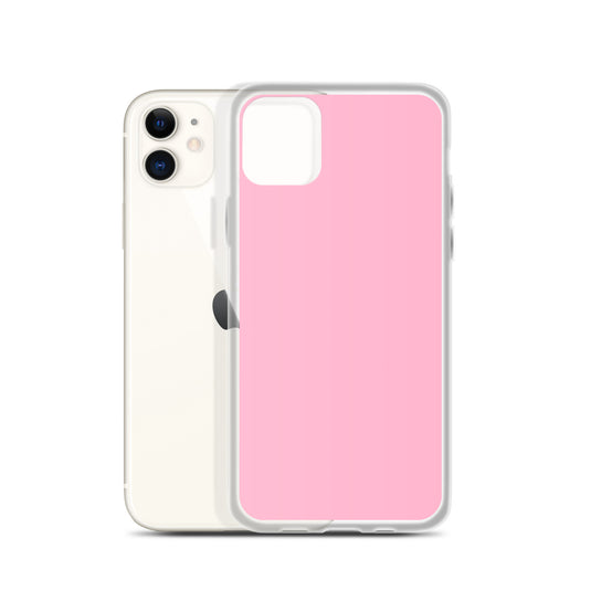 Cotton Candy Pink iPhone Clear Thin Case Plain Color CREATIVETECH