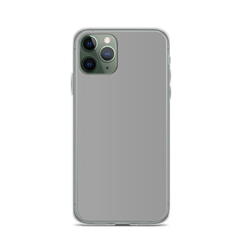 Load image into Gallery viewer, Plain Color Nobel Grey iPhone Case Clear Bump Resistant Flexible CREATIVETECH
