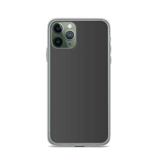 Plain Color Eclipse dark Grey iPhone Case Clear Bump Resistant Flexible CREATIVETECH