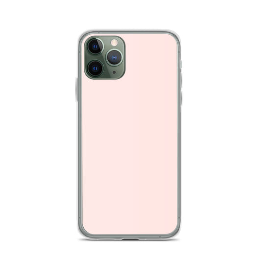 Plain Color Misty Rose Pink iPhone Case Clear Bump Resistant Flexible CREATIVETECH