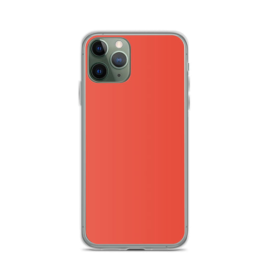 Plain Color Orange Red iPhone Case Clear Bump Resistant Flexible CREATIVETECH