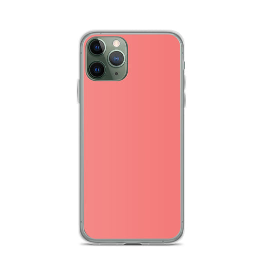 Plain Color Salmon Pink iPhone Case Clear Bump Resistant Flexible CREATIVETECH