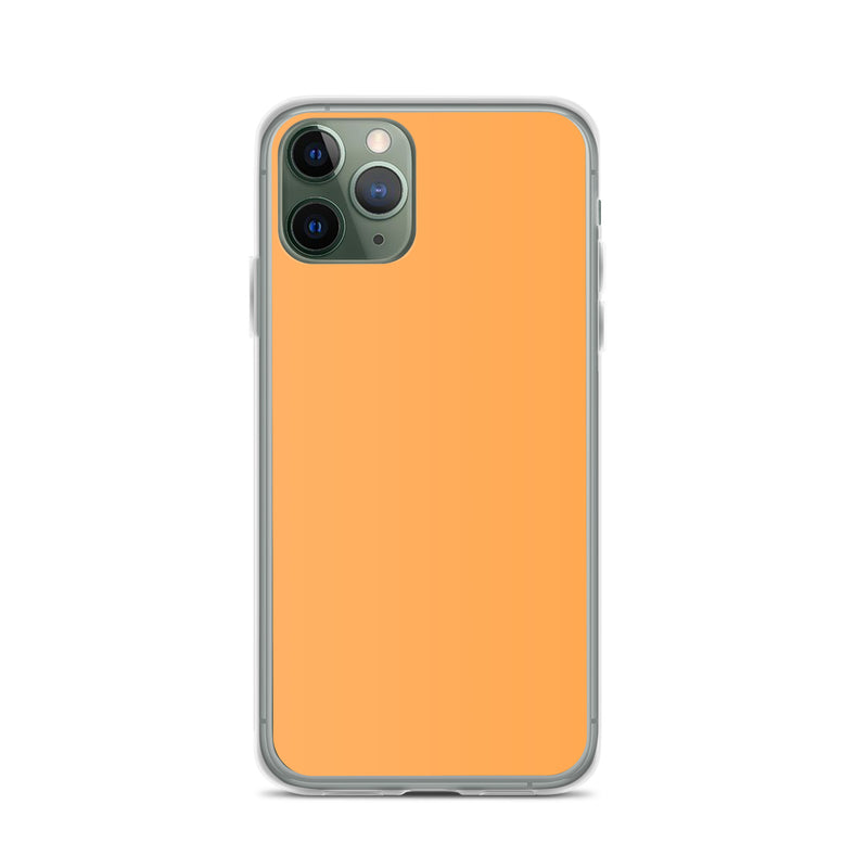 Load image into Gallery viewer, Plain Color Texas Rose Orange iPhone Case Clear Bump Resistant Flexible CREATIVETECH