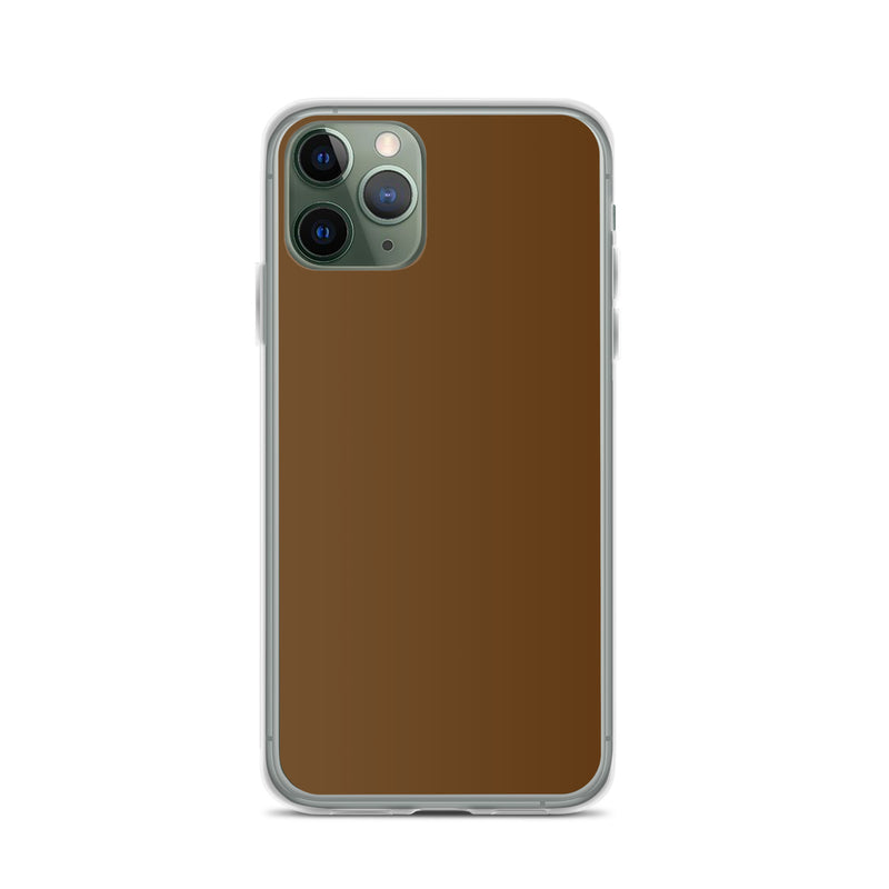Load image into Gallery viewer, Plain Color Brown iPhone Case Clear Bump Resistant Flexible CREATIVETECH