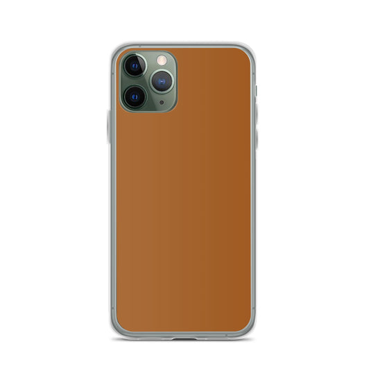 Plain Color Rich Brown iPhone Case Clear Bump Resistant Flexible CREATIVETECH