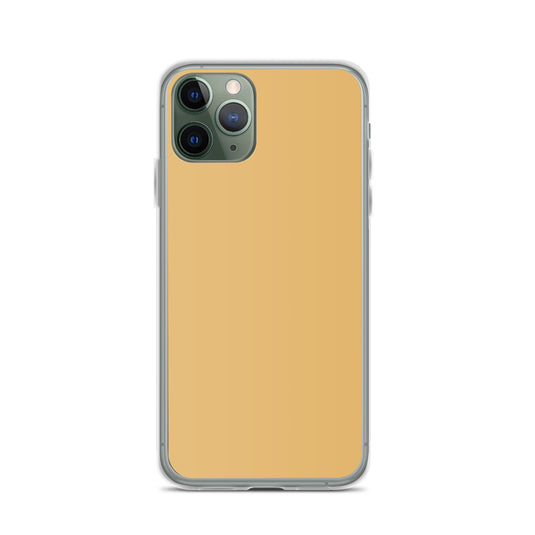 Plain Color Fawn Beige Brown iPhone Case Clear Bump Resistant Flexible CREATIVETECH