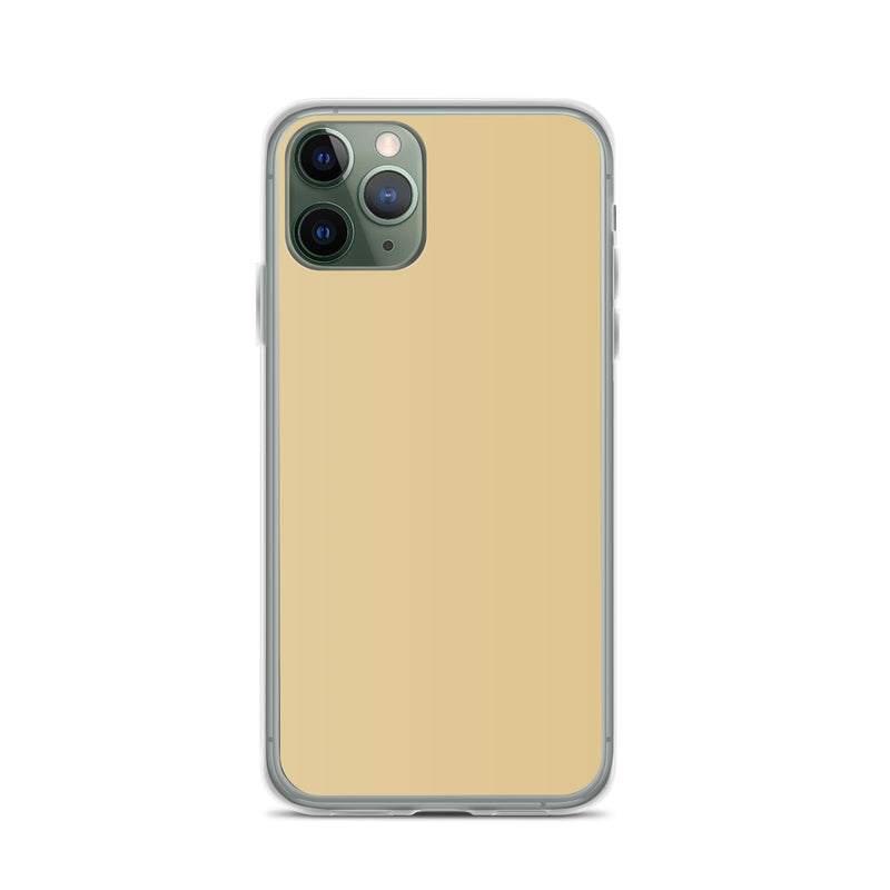 Load image into Gallery viewer, Plain Color New Orleans Beige Brown iPhone Case Clear Bump Resistant Flexible CREATIVETECH