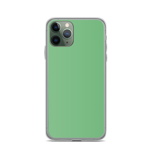 Plain Color Bay Leaf Green iPhone Case Clear Bump Resistant CREATIVETECH