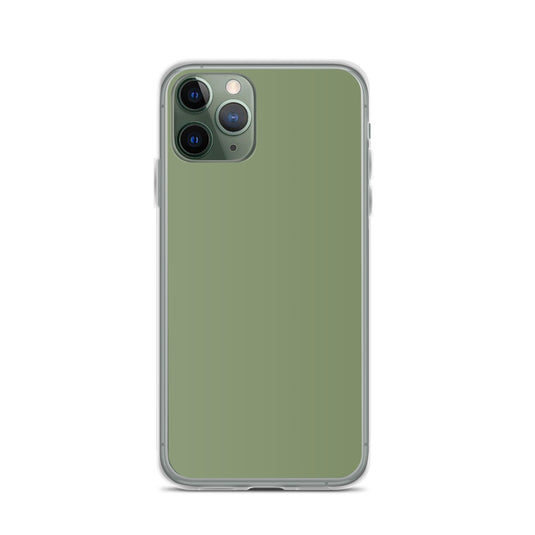 Plain Color Camouflage Green iPhone Case Clear Bump Resistant CREATIVETECH