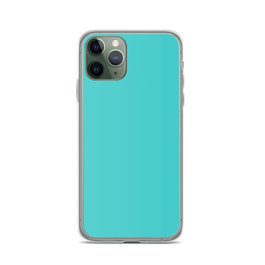 Plain Color Turquoise Blue iPhone Case Clear Bump Resistant CREATIVETECH