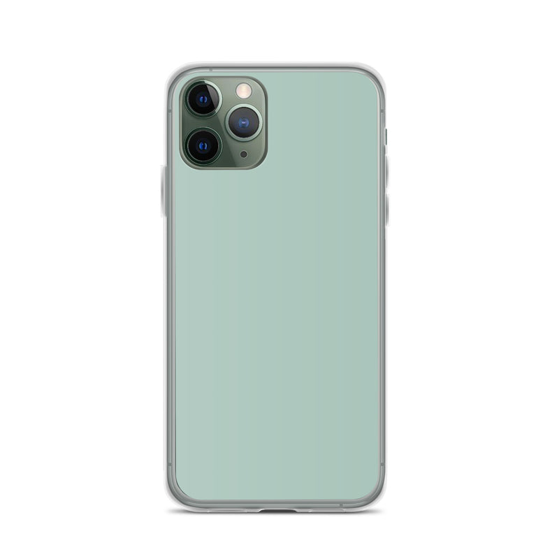 Load image into Gallery viewer, Plain Color Opal Green Blue iPhone Case Clear Bump Resistant CREATIVETECH