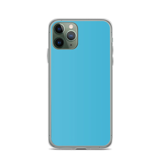 Plain Color Summer Sky Blue iPhone Case Clear Bump Resistant CREATIVETECH