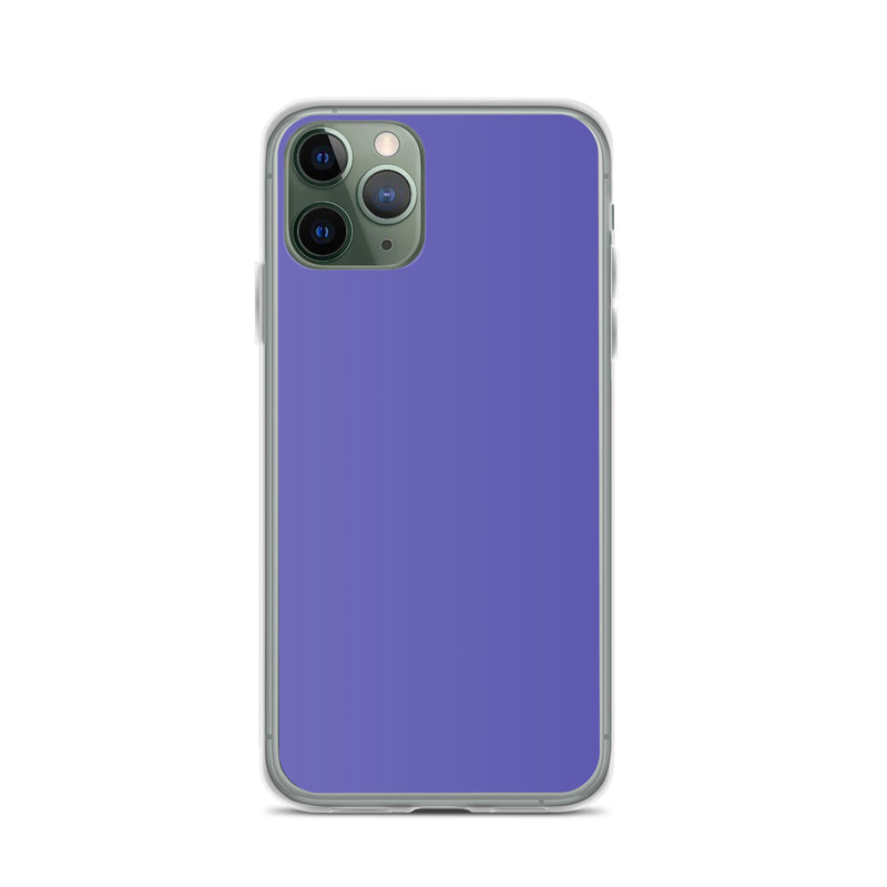 Load image into Gallery viewer, Slate Blue Purple iPhone Clear Thin Case Plain Color CREATIVETECH