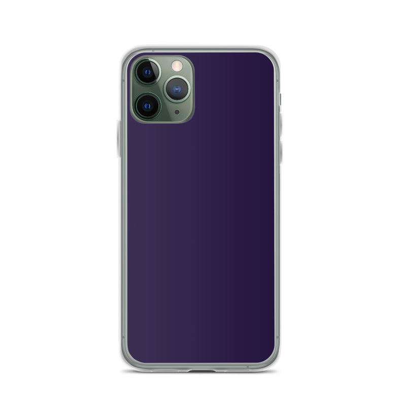 Load image into Gallery viewer, Tolopea Dark Purple iPhone Clear Thin Case Plain Color CREATIVETECH
