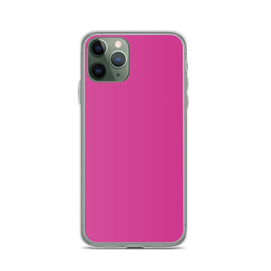 Deep Cerise Pink iPhone Clear Thin Case Plain Color CREATIVETECH